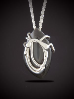 Roxy Rainbow Obsidian and Sterling Necklace