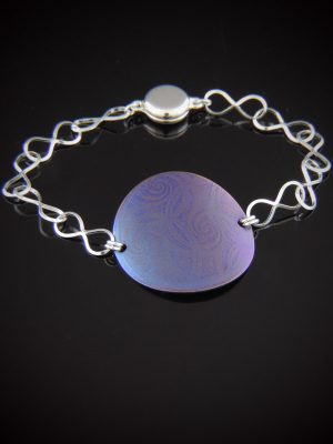 Berry Mojito Titanium and Sterling Silver Bracelet