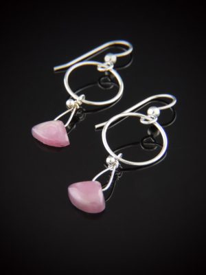Ruby Thursday Pink Ruby and Sterling Silver Earrings.