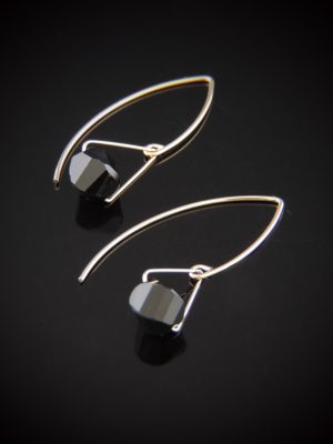 Black and Tan Onyx and Gold Filled Earrings