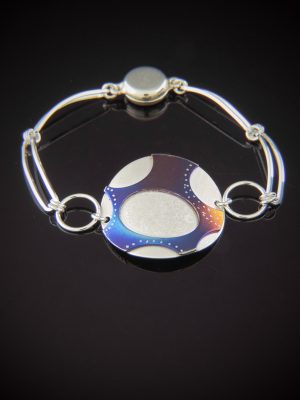 "Electric Popsicle" Sterling Silver and Titanium Bracelet