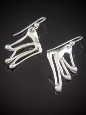 Vesper Cast Sterling Silver Earrings