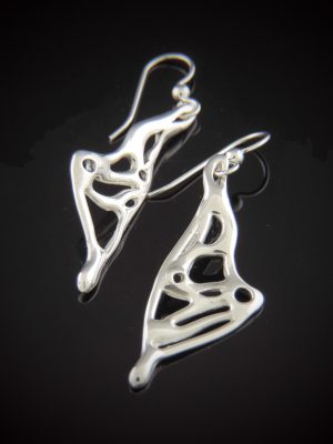 The Berserker Sterling silver organic shaped earrings