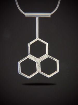 Sterling Silver Honeycomb Necklace
