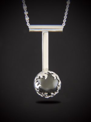 Fire Bomb Black Star Diopside Necklace