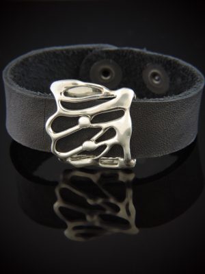 Eastern Standard Leather and Sterling Bracelet