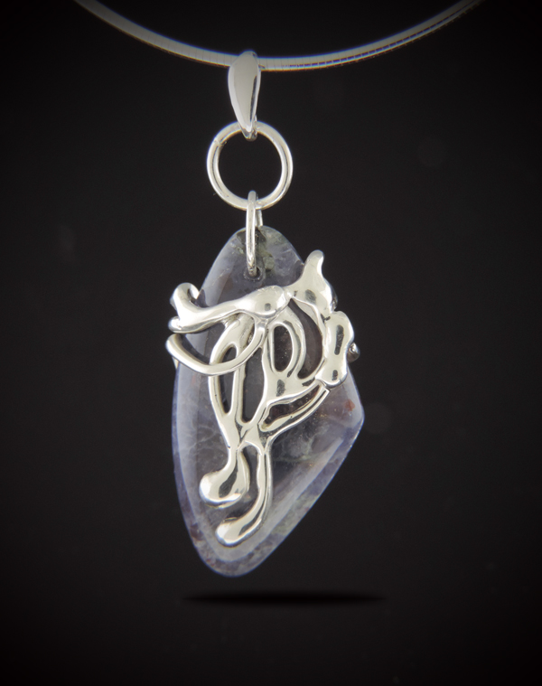 After Midnight, Iolite Sunstone and Sterling Silver Necklace