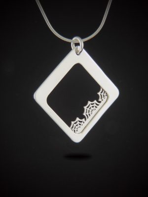 Webster Sterling Silver diamond shaped necklace