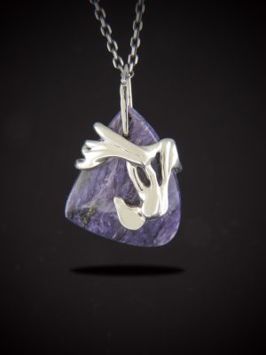 The "Purple Rain" and sterling silver necklace